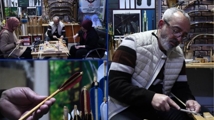 Türk tarihi merakıyla başladığı geleneksel ok yapımını gençlere öğretiyor