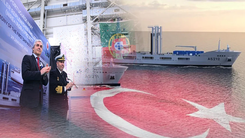 Türkiye’nin Portekiz için üreteceği askeri geminin ilk bloğu kızağa alındı