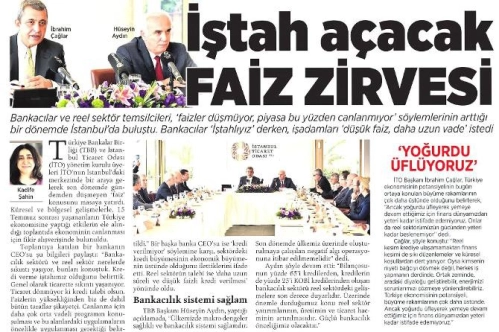 İştah açacak faiz zirvesi İştah açacak faiz zirvesi