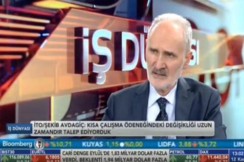 İTO Başkanı Şekib Avdagiç / Bloomberg HT İTO Başkanı Şekib Avdagiç / Bloomberg HT