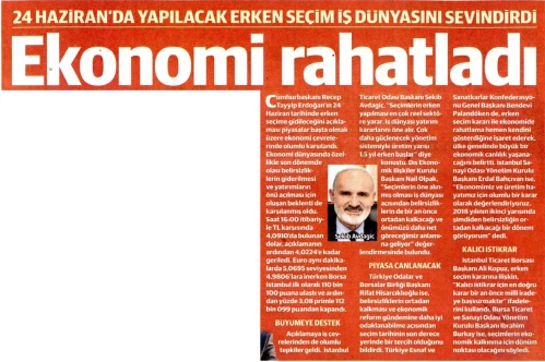 Ekonomi rahatladı Ekonomi rahatladı