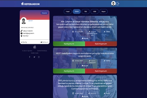 Vatandaş ile siyasiler arasına Referandom köprüsü Vatandaş ile siyasiler arasına Referandom köprüsü
