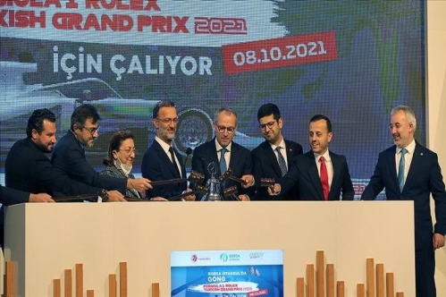 Borsa İstanbul'da gong Formula 1 Rolex Turkish Grand Prix 2021 için çaldı Borsa İstanbul'da gong Formula 1 Rolex Turkish Grand Prix 2021 için çaldı