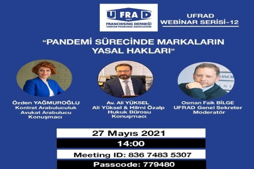 Covid sürecinde anlaşmazlıkların arabuluculuk ile çözümü ve markaların yasal hakları UFRAD Franchising Derneği tarafından ele alınacak Covid sürecinde anlaşmazlıkların arabuluculuk ile çözümü ve markaların yasal hakları UFRAD Franchising Derneği tarafından ele alınacak