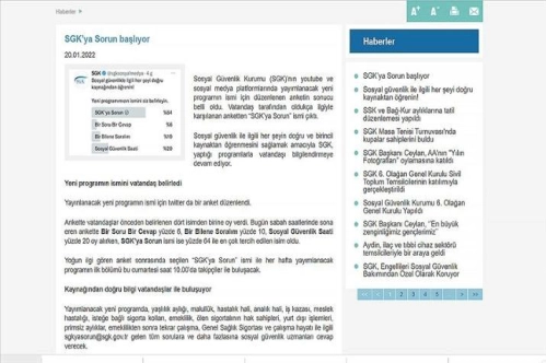 Sosyal güvenliğe dair merak edilenler SGK'ya Sorun programıyla öğrenilecek Sosyal güvenliğe dair merak edilenler SGK'ya Sorun programıyla öğrenilecek