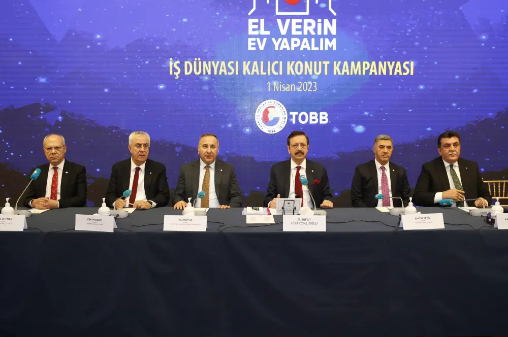 TOBB, deprem bölgesi için ‘İş Dünyası Konut Seferberliği’ni başlattı TOBB, deprem bölgesi için ‘İş Dünyası Konut Seferberliği’ni başlattı