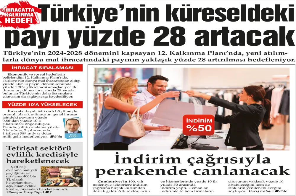 Ticaret Gazetesi’nin 3281’inci sayısı yayınlandı Ticaret Gazetesi’nin 3281’inci sayısı yayınlandı