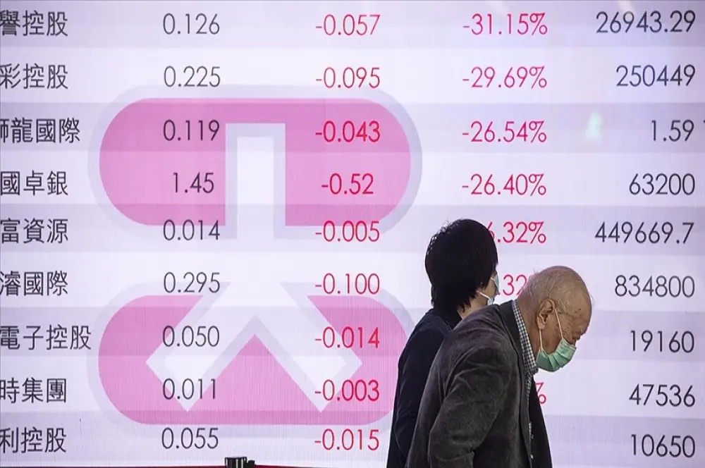 Çin'de Hong Kong Borsası, 15 ayın en düşük seviyesine geriledi Çin'de Hong Kong Borsası, 15 ayın en düşük seviyesine geriledi