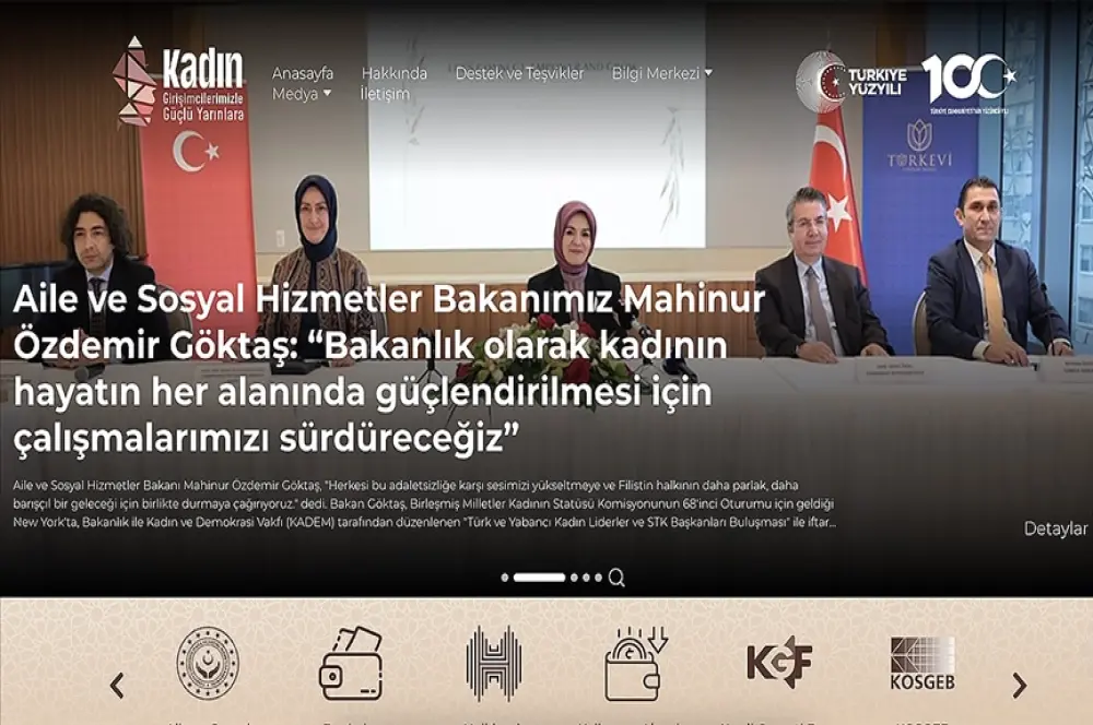 Aile ve Sosyal Hizmetler Bakanlığı'ndan kadın girişimciler için web sitesi Aile ve Sosyal Hizmetler Bakanlığı'ndan kadın girişimciler için web sitesi