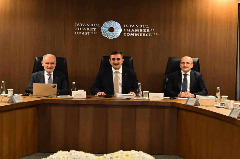 Cumhurbaşkanı Yardımcısı Yılmaz ile Bakan Şimşek, İSO ve İTO'yu ziyaret etti Cumhurbaşkanı Yardımcısı Yılmaz ile Bakan Şimşek, İSO ve İTO'yu ziyaret etti