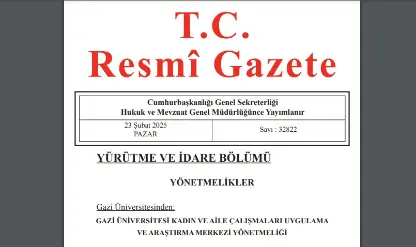 Resmi Gazete'de bugün! Resmi Gazete'de bugün!