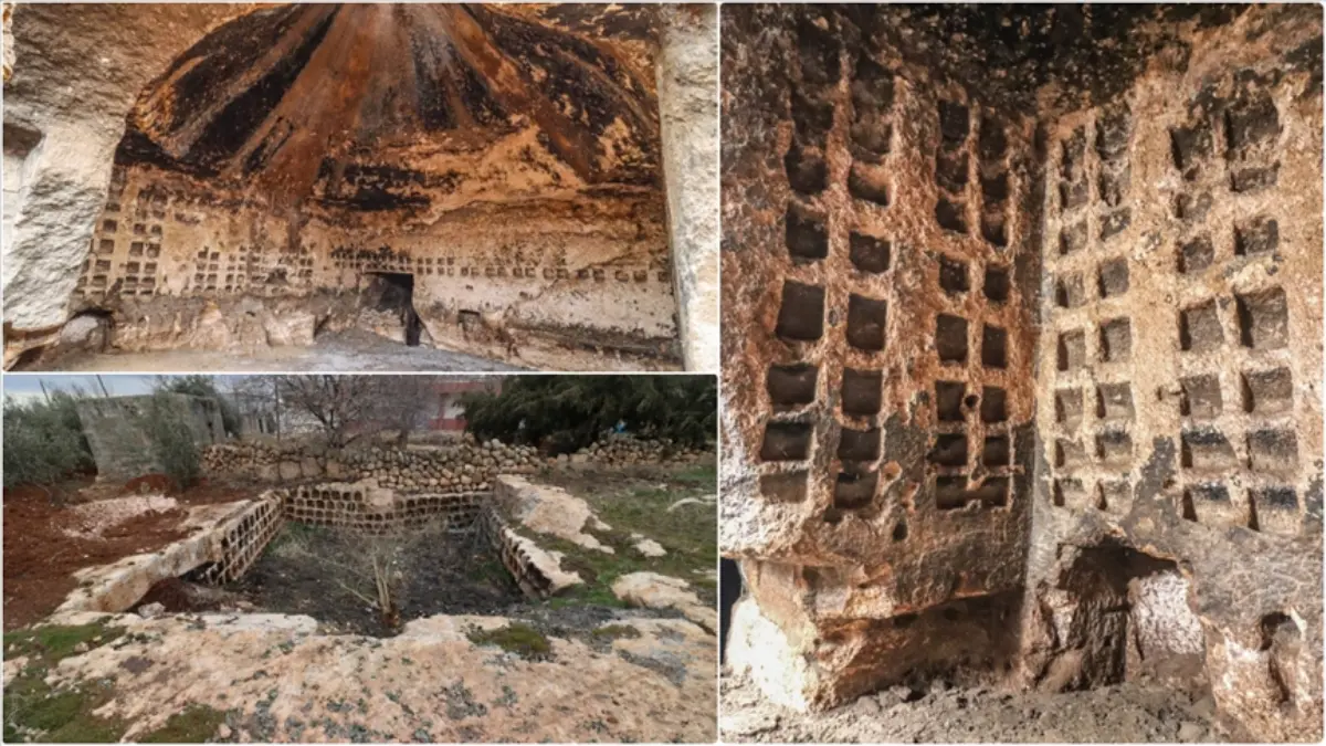 Şanlıurfa'da bulunan Roma dönemine ait columbariumlar kayıt altına alınıyor Şanlıurfa'da bulunan Roma dönemine ait columbariumlar kayıt altına alınıyor