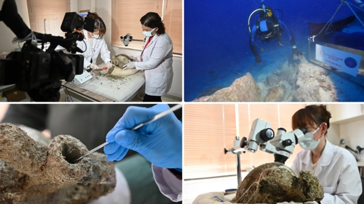 1100 yıllık kapağı açılmamış amfora arkeologları heyecanlandırdı 1100 yıllık kapağı açılmamış amfora arkeologları heyecanlandırdı