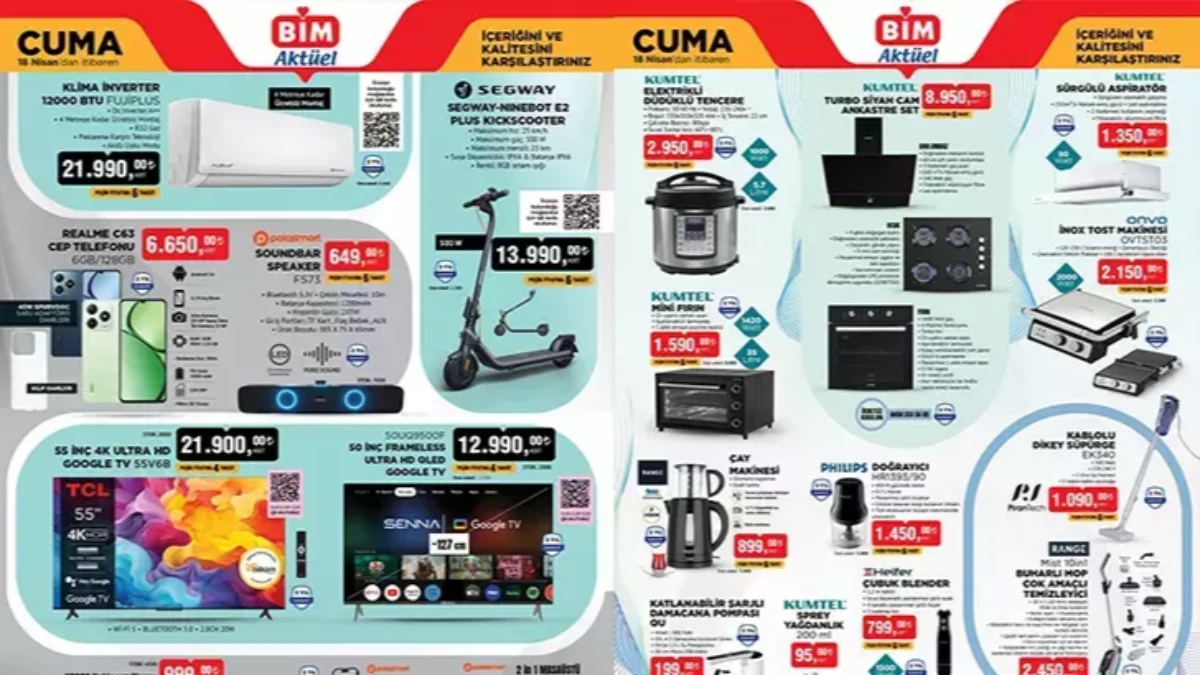 18 NİSAN CUMA BİM AKTÜEL KATALOĞU: BİM Market aktüel kataloğunda bu hafta hangi ürünler satışa çıkacak? 18 NİSAN CUMA BİM AKTÜEL KATALOĞU: BİM Market aktüel kataloğunda bu hafta hangi ürünler satışa çıkacak?