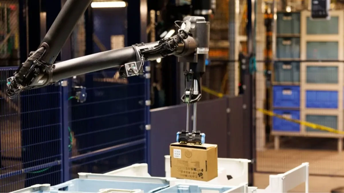 Amazon depoda çalışacak yeni AI robotik teknolojisini tanıttı Amazon depoda çalışacak yeni AI robotik teknolojisini tanıttı