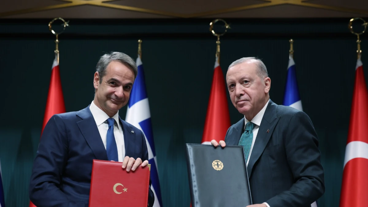 Cumhurbaşkanı Erdoğan Miçotakis'i kabul etti: Ticarette hedef 10 milyar dolar Cumhurbaşkanı Erdoğan Miçotakis'i kabul etti: Ticarette hedef 10 milyar dolar