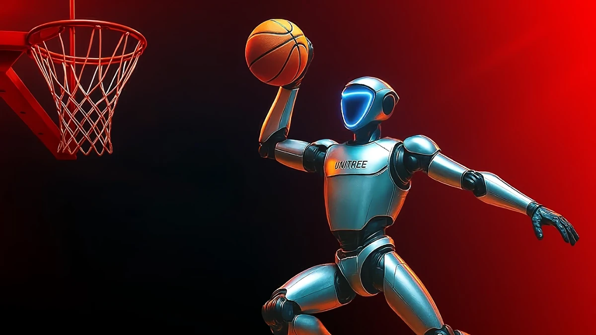İnsansı robot Unitree G1’den akıcı basketbol hareketleri İnsansı robot Unitree G1’den akıcı basketbol hareketleri