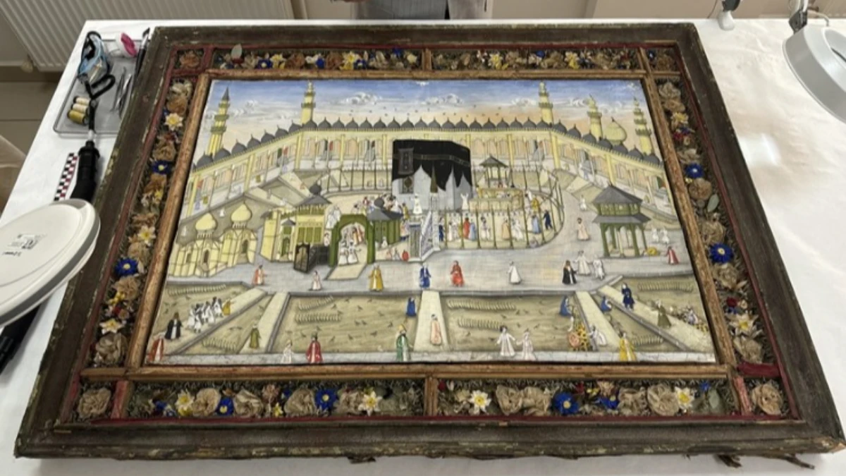 Kabe'nin 200 yıllık tasviri Topkapı Sarayı'ndan gün yüzüne çıktı Kabe'nin 200 yıllık tasviri Topkapı Sarayı'ndan gün yüzüne çıktı