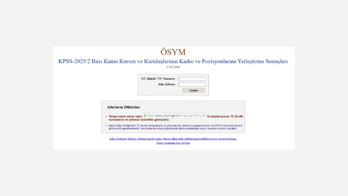 KPSS 2025/2 tercih sonuçları açıklandı: Adaylar ÖSYM’den sorgulayabilecek KPSS 2025/2 tercih sonuçları açıklandı: Adaylar ÖSYM’den sorgulayabilecek