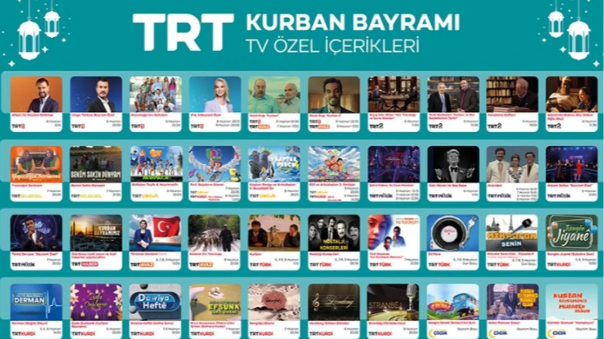 Kurban Bayramı'nda bayrama özel içerikler TRT'de! Kurban Bayramı'nda bayrama özel içerikler TRT'de!