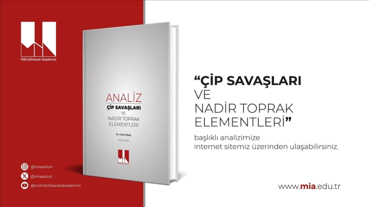 Milli İstihbarat Akademisi, Çip Savaşları ve Nadir Toprak Elementleri başlıklı bir analiz yayımladı Milli İstihbarat Akademisi, Çip Savaşları ve Nadir Toprak Elementleri başlıklı bir analiz yayımladı