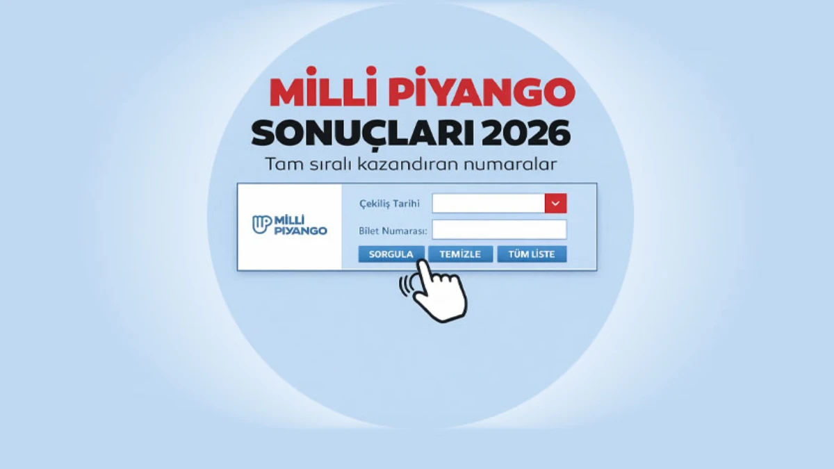 Milli Piyango büyük ikramiye kazanan numaralar! Milli Piyango Sonuçları 2026 ve Yılbaşı Çekilişi Bilet Sorgulama Milli Piyango büyük ikramiye kazanan numaralar! Milli Piyango Sonuçları 2026 ve Yılbaşı Çekilişi Bilet Sorgulama