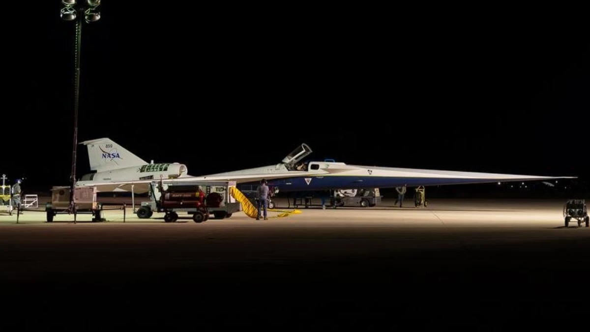 NASA'nın X-59 sessiz süpersonik uçağı ilk uçuşuna hazır NASA'nın X-59 sessiz süpersonik uçağı ilk uçuşuna hazır