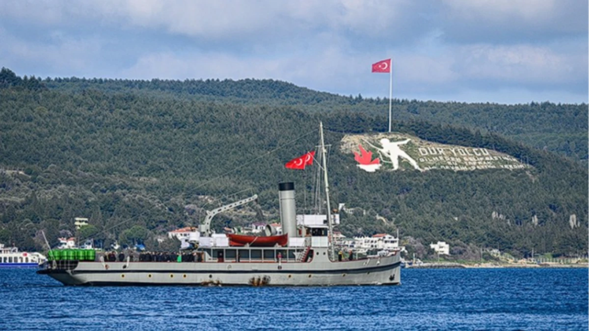 Nusret Mayın Gemisi 111 yıl sonra aynı rotada Nusret Mayın Gemisi 111 yıl sonra aynı rotada