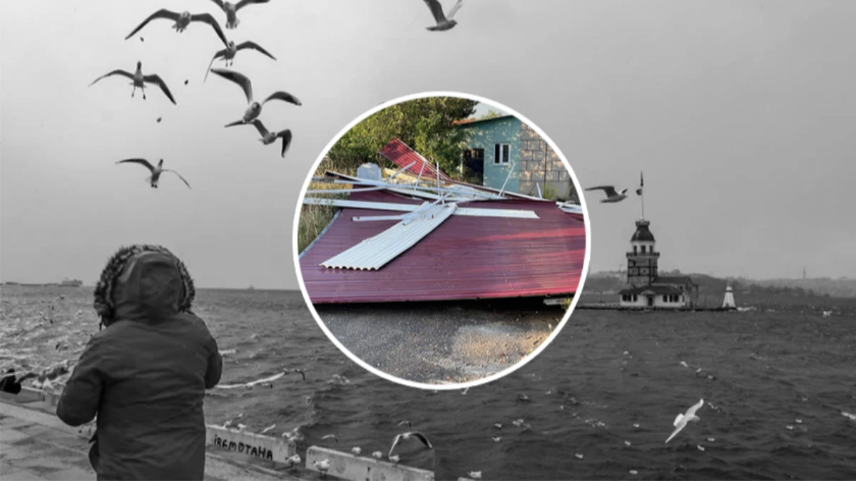 Rüzgar şiddetini artırdı! Üsküdar'da bir evin çatısı uçtu Rüzgar şiddetini artırdı! Üsküdar'da bir evin çatısı uçtu