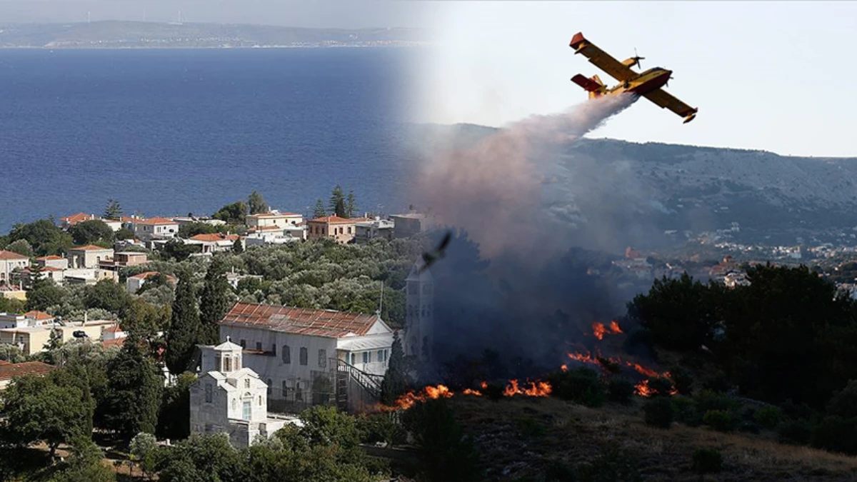 Sakız Adası'nda çıkan orman yangınlarında 122 bin dönüm alan yandı Sakız Adası'nda çıkan orman yangınlarında 122 bin dönüm alan yandı