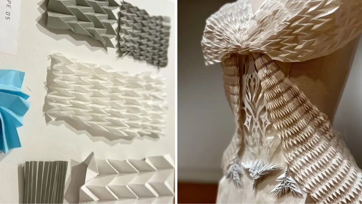 Tasarımda origami ve kuantum buluştu: ‘Hafıza Elbisesi’ Tasarımda origami ve kuantum buluştu: ‘Hafıza Elbisesi’