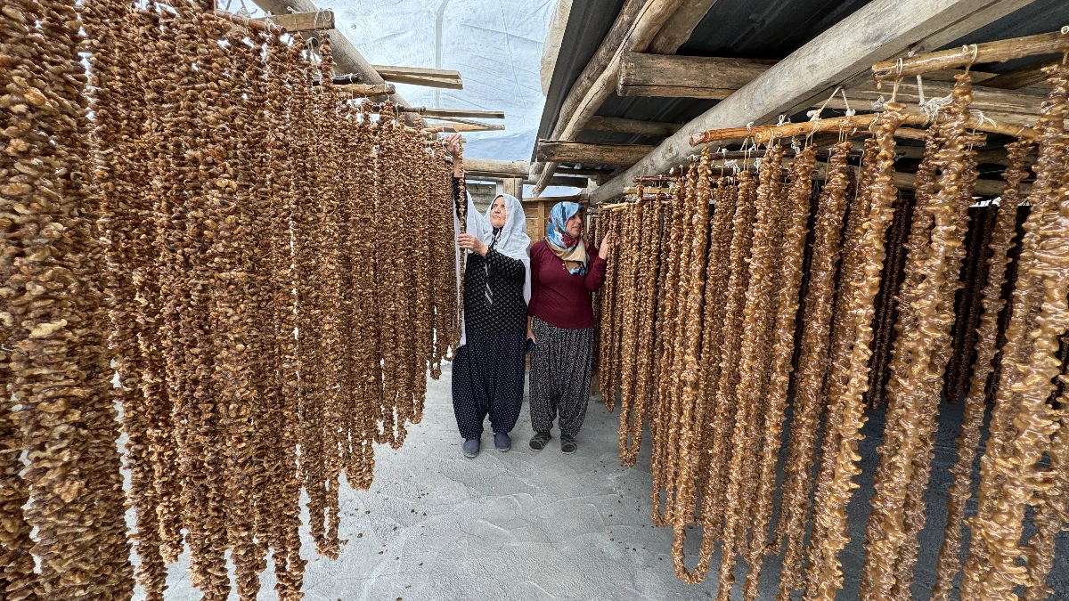 Üzüm bulamacı ve cevizden üretilen orcikin yapım zamanı geldi Üzüm bulamacı ve cevizden üretilen orcikin yapım zamanı geldi