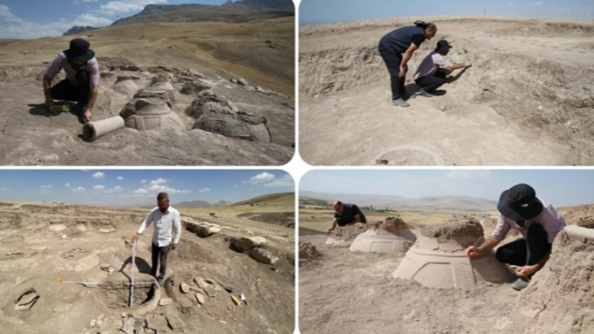 Van'daki Kevenli Kalesi kalıntısında çivi yazılı 76 pithos ortaya çıkarıldı Van'daki Kevenli Kalesi kalıntısında çivi yazılı 76 pithos ortaya çıkarıldı