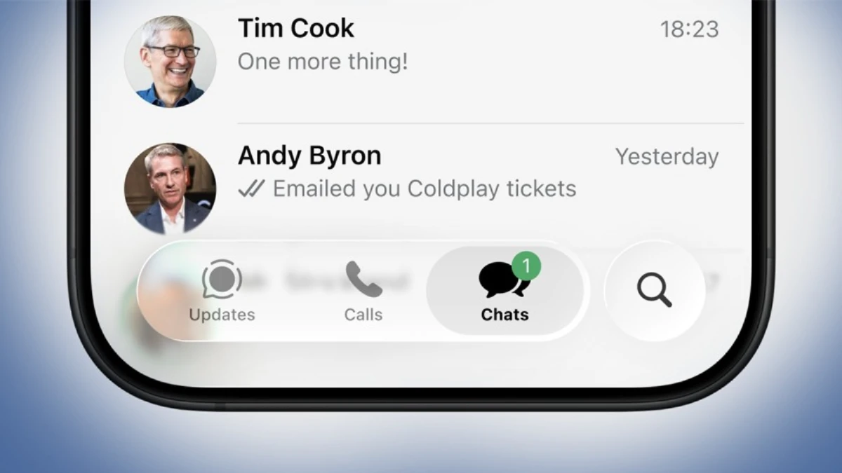 WhatsApp iOS için Liquid Glass arayüzünü test ediyor WhatsApp iOS için Liquid Glass arayüzünü test ediyor