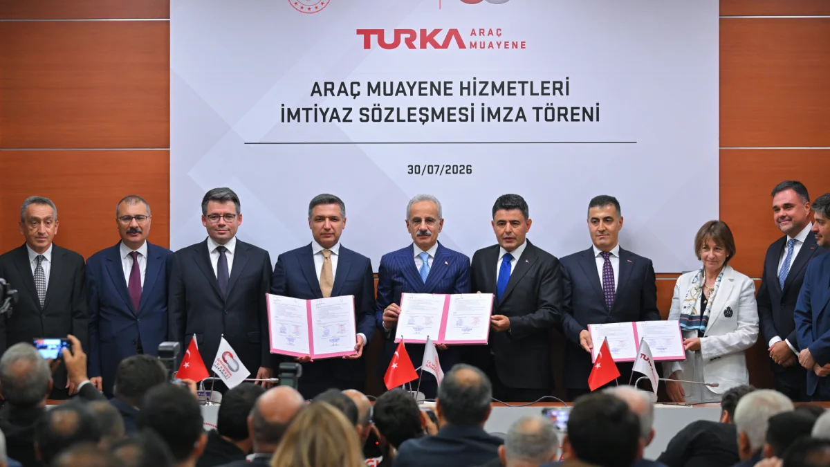 Araç muayene hizmetlerinde devir teslim: Turka 20 yıllık imtiyaz sözleşmesini imzaladı Araç muayene hizmetlerinde devir teslim: Turka 20 yıllık imtiyaz sözleşmesini imzaladı