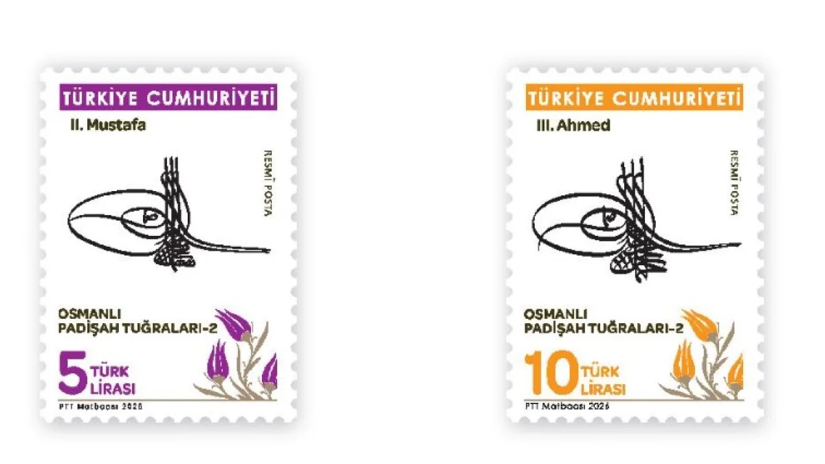 PTT'den Osmanlı Padişah Tuğralarına özel pul PTT'den Osmanlı Padişah Tuğralarına özel pul