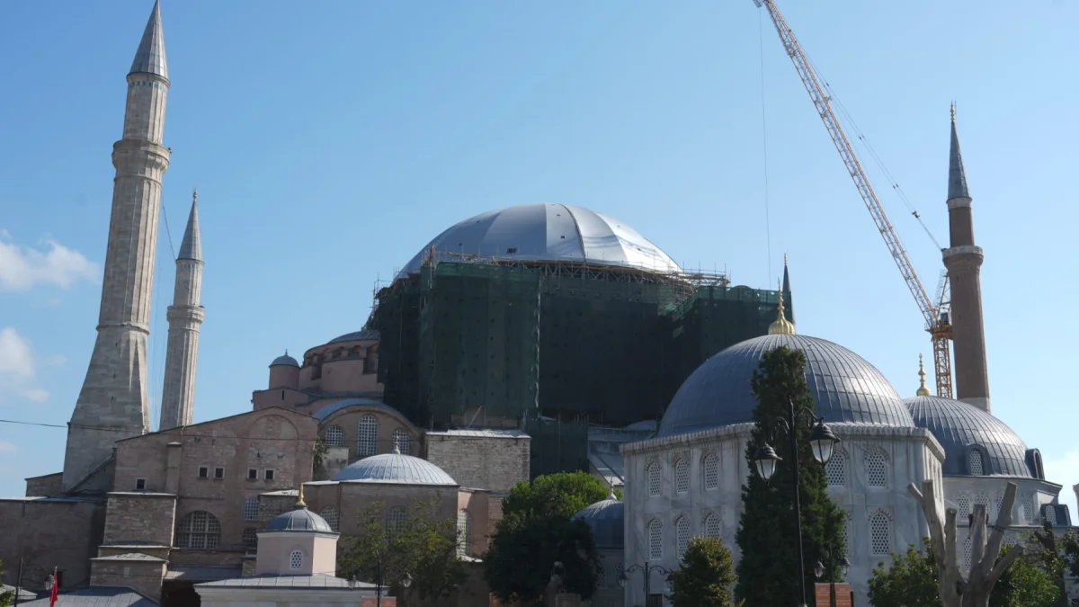 Ayasofya Camii restorasyonunda yeni etap Ayasofya Camii restorasyonunda yeni etap