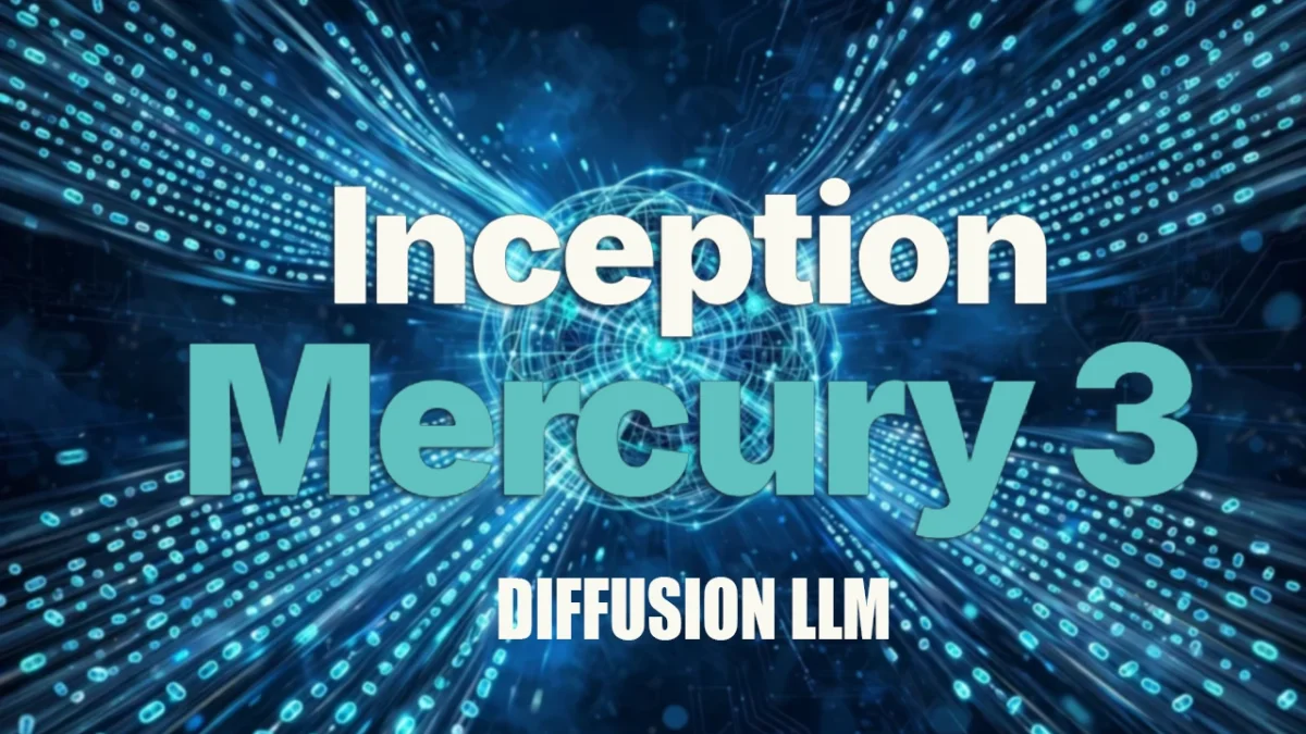 Inception'dan difüzyon tabanlı dil modeli: Mercury 3 saniyede 1.000 token üretiyor Inception'dan difüzyon tabanlı dil modeli: Mercury 3 saniyede 1.000 token üretiyor