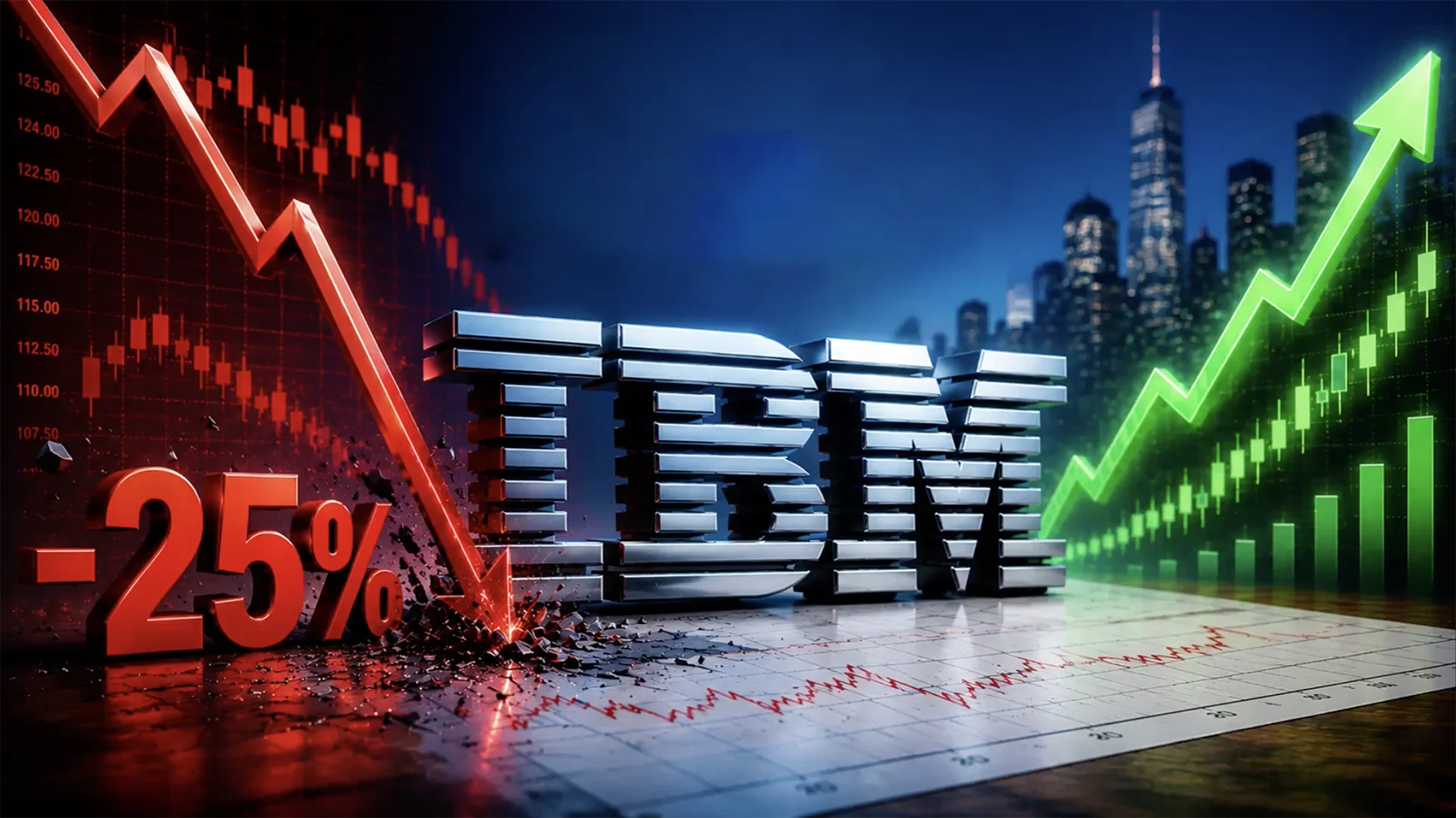 Yapay zeka dengeleri değiştirdi: IBM hisselerinde tarihi düşüş