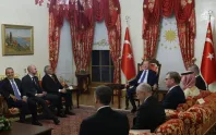 Cumhurbaşkanı Erdoğan'dan Dolmabahçe'de üst düzey kabul