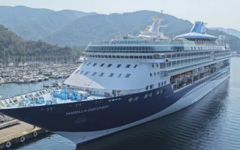1810 turist ile Marmaris'e demir attı! Marella Discovery kruvaziyerin bir sonraki durağı Alanya