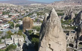 Kapadokya'da riskli peribacaları restore ediliyor: 5 yapıda çalışmalar sona yaklaştı