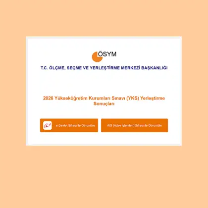 YKS tercih sonuçları sorgulama ekranı ÖSYM AİS: 2026 YKS yerleştirme sonuçları açıklandı! Üniversite yerleştirme sonuçları nasıl sorgulanır?