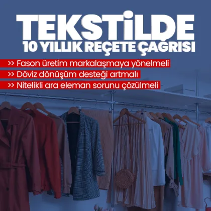 Tekstil için 10 yıllık reçete çağrısı