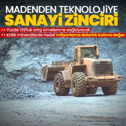 Kritik minerallerde hedef milyarlarca dolarlık katma değer: Hammaddeden teknolojiye sanayi zinciri