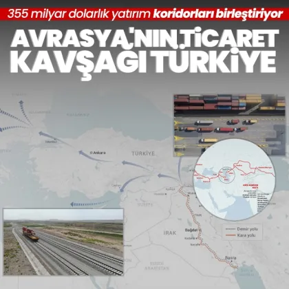Avrasya'nın ticaret kavşağı Türkiye: 355 milyar dolarlık yatırım koridorları birleştiriyor