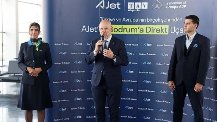 AJet’ten Bodrum çıkışlı 22 noktaya direkt sefer: Avrupa’ya direkt uçuşlara başladı